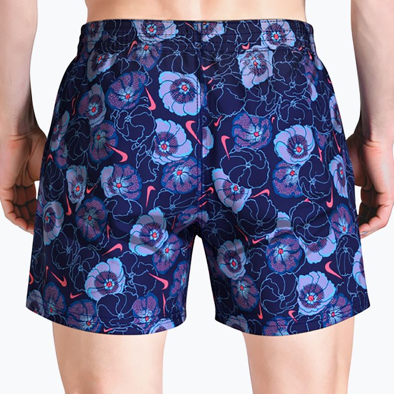 Férfi fürdőnadrág Nike Multi Poppy Print 5" Volley midnight navy 3