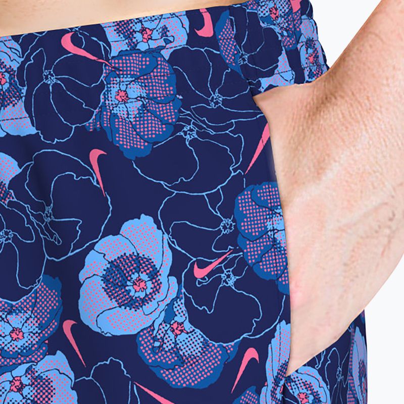 Férfi fürdőnadrág Nike Multi Poppy Print 5" Volley midnight navy 5