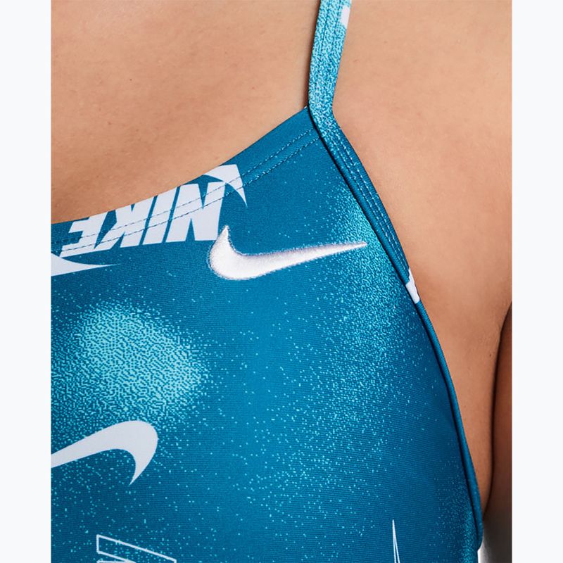 Női egyrészes fürdőruha Nike Hydrastrong Cutout green abyss 4