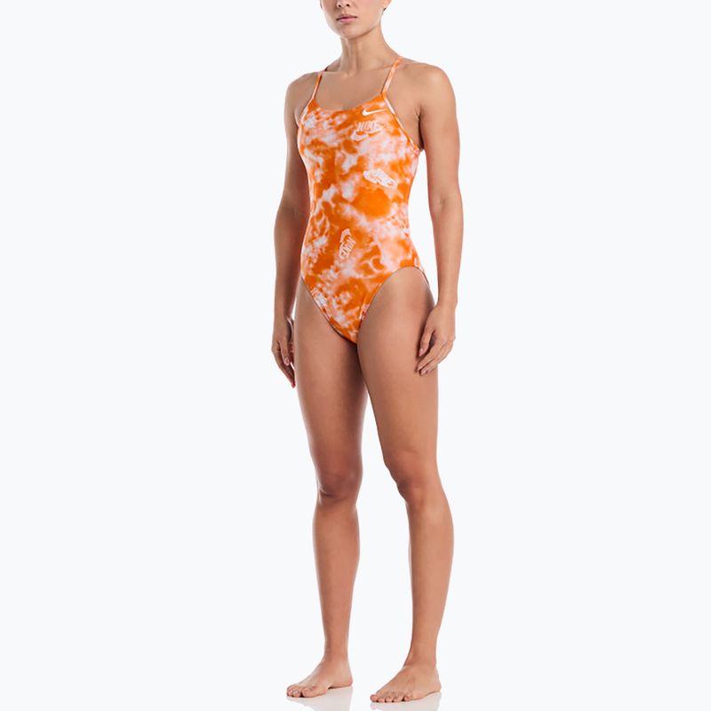 Női egyrészes fürdőruha Nike Hydrastrong Cutout bright ceramic 2