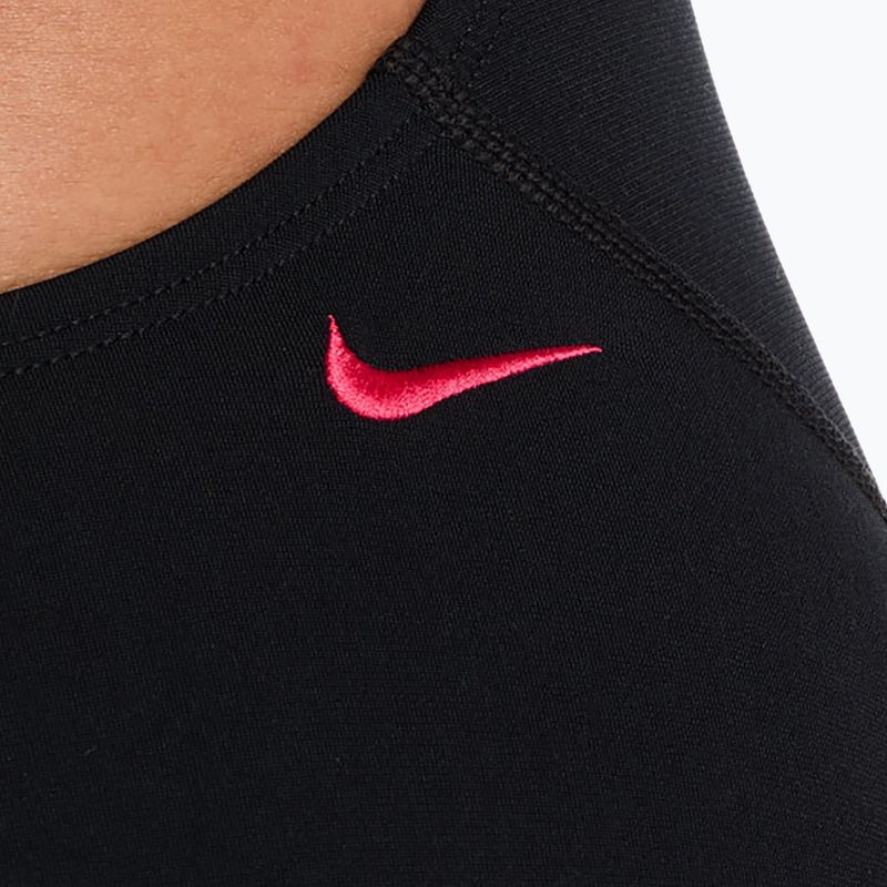 Női egyrészes fürdőruha Nike Hydrastrong Logo Graphic Fastback black 5
