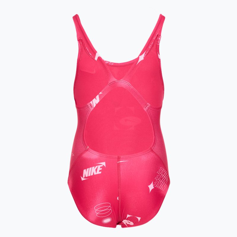 Gyerek egyrészes fürdőruha Nike Hydrastrong Fastback rush pink 2