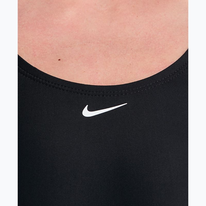 Női egyrészes fürdőruha Nike Logo Tape Fastback black 4