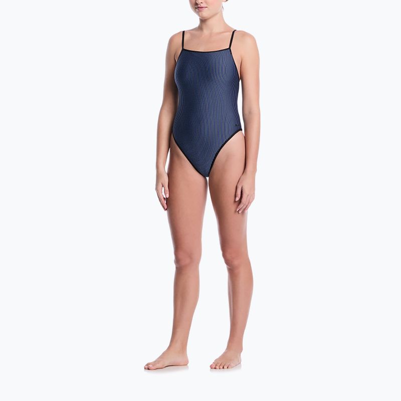 Női egyrészes fürdőruha Nike Ocean Bound Ripple Texture Square Neck slate 2