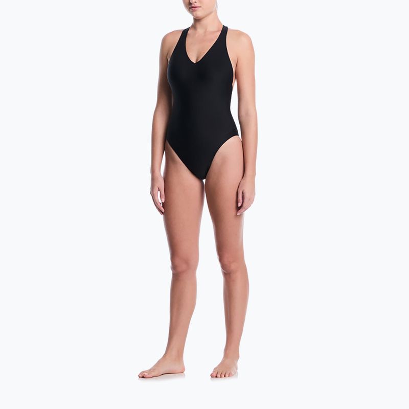Női egyrészes fürdőruha Nike Hydralock Luxe Sail Boat V-Neck black 2