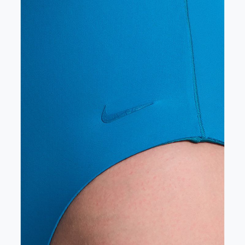 Női egyrészes fürdőruha Nike Hydralock Luxe Sail Boat V-Neck green abyss 5
