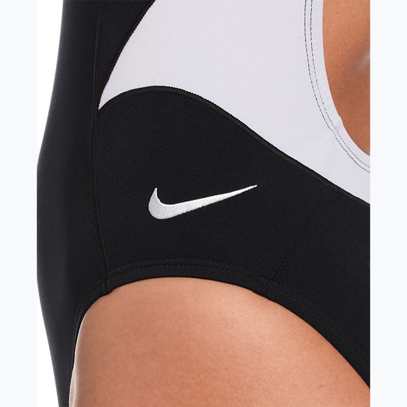 Női egyrészes fürdőruha Nike Hydrastrong Fly black/white 4