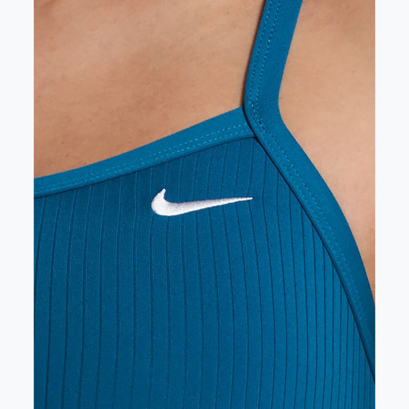 Női egyrészes fürdőruha Nike Solid Racerback green abyss 4