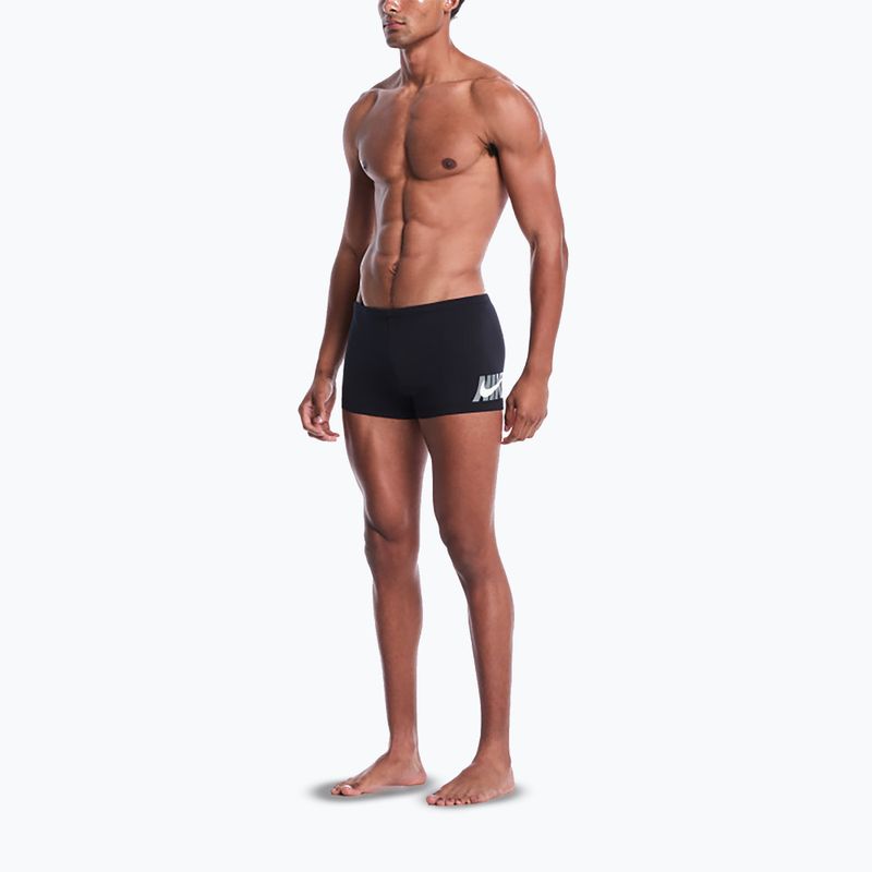 Férfi úszó boxeralsó Nike Logo Graphic Square Leg black 2