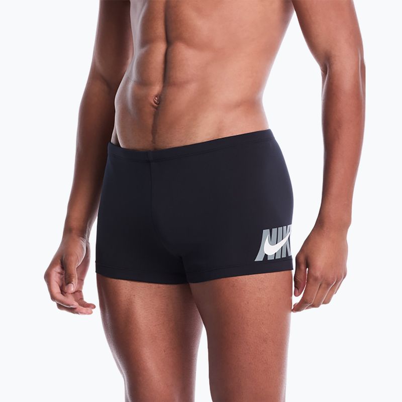 Férfi úszó boxeralsó Nike Logo Graphic Square Leg black 4