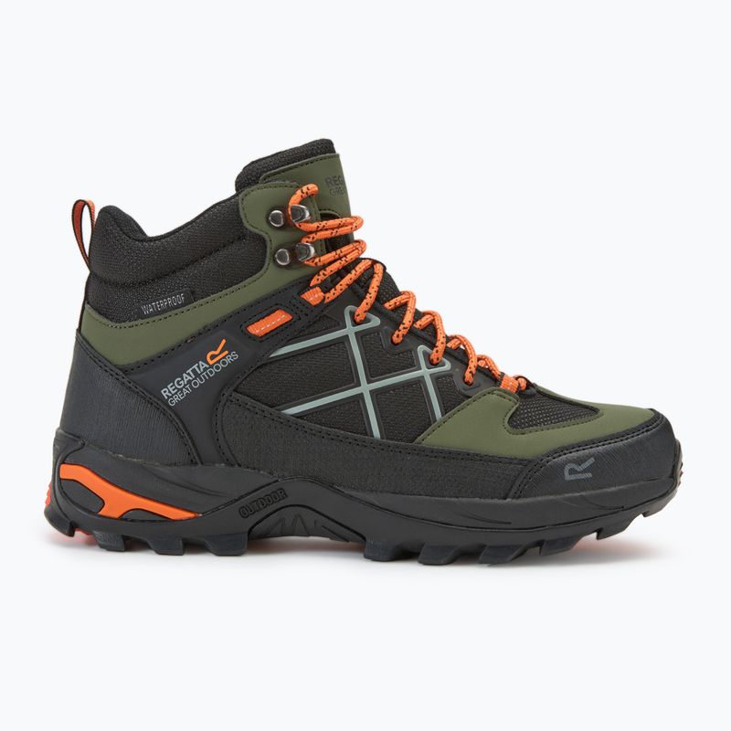 Férfi trekking cipő REGATTA Samaris III cypress green/blaze orange 2