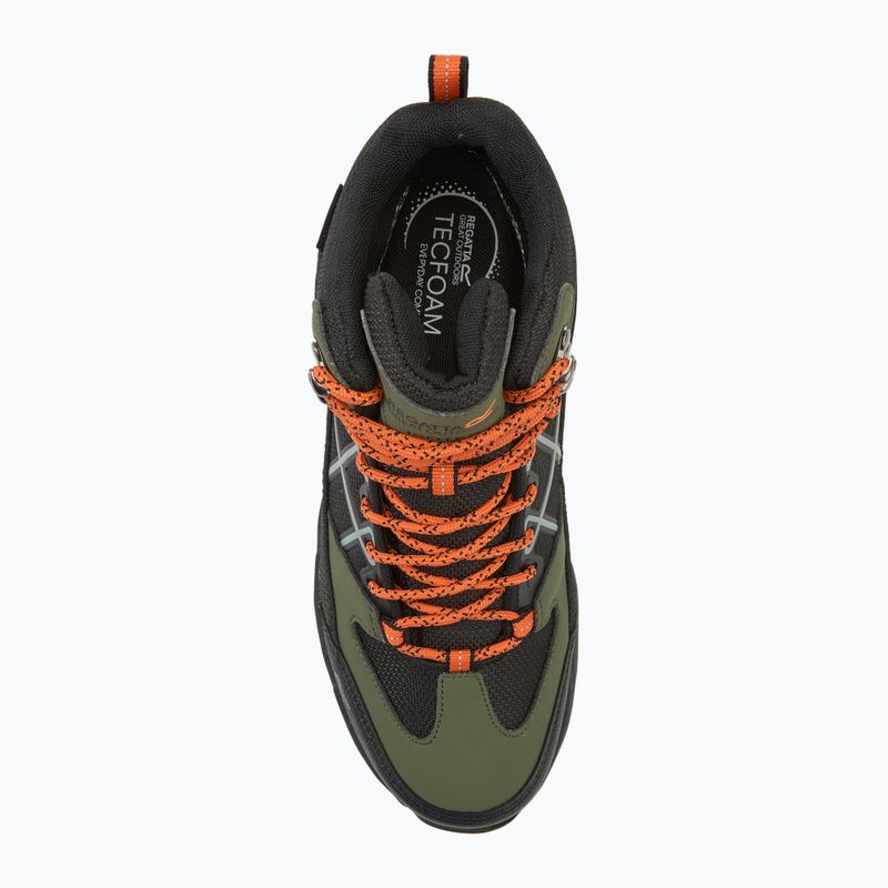 Férfi trekking cipő REGATTA Samaris III cypress green/blaze orange 5