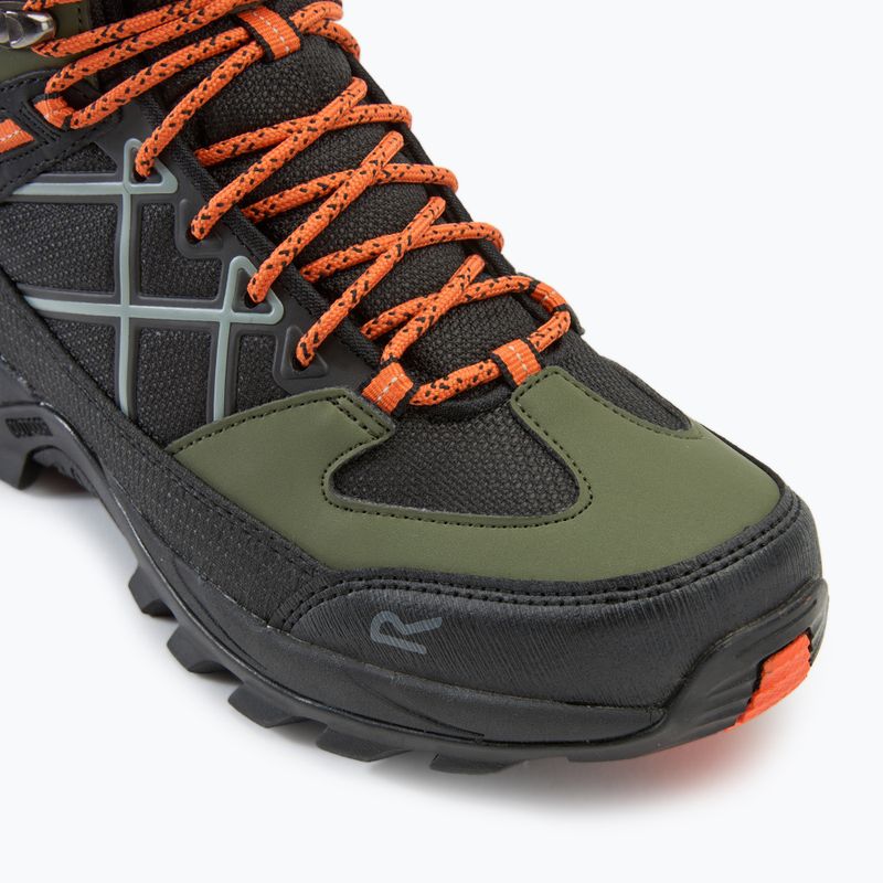 Férfi trekking cipő REGATTA Samaris III cypress green/blaze orange 7