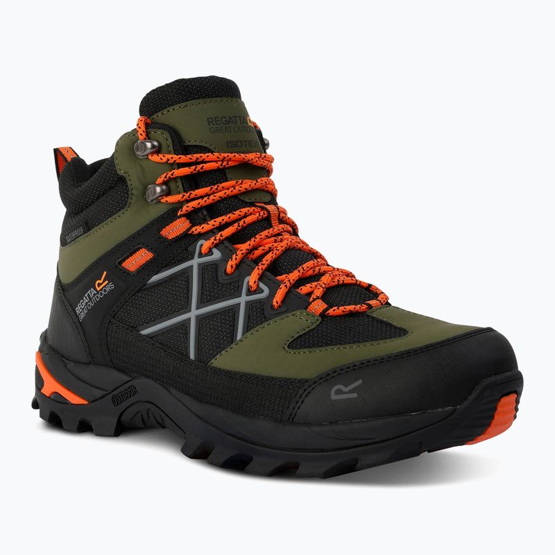 Férfi trekking cipő REGATTA Samaris III cypress green/blaze orange 8