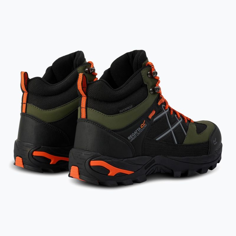 Férfi trekking cipő REGATTA Samaris III cypress green/blaze orange 10