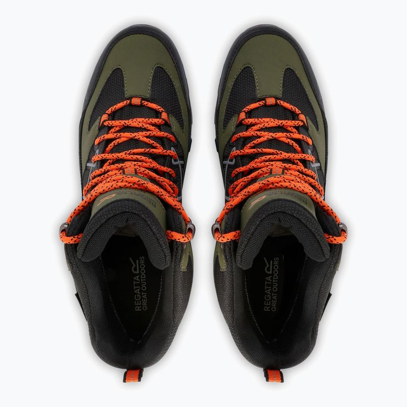 Férfi trekking cipő REGATTA Samaris III cypress green/blaze orange 11