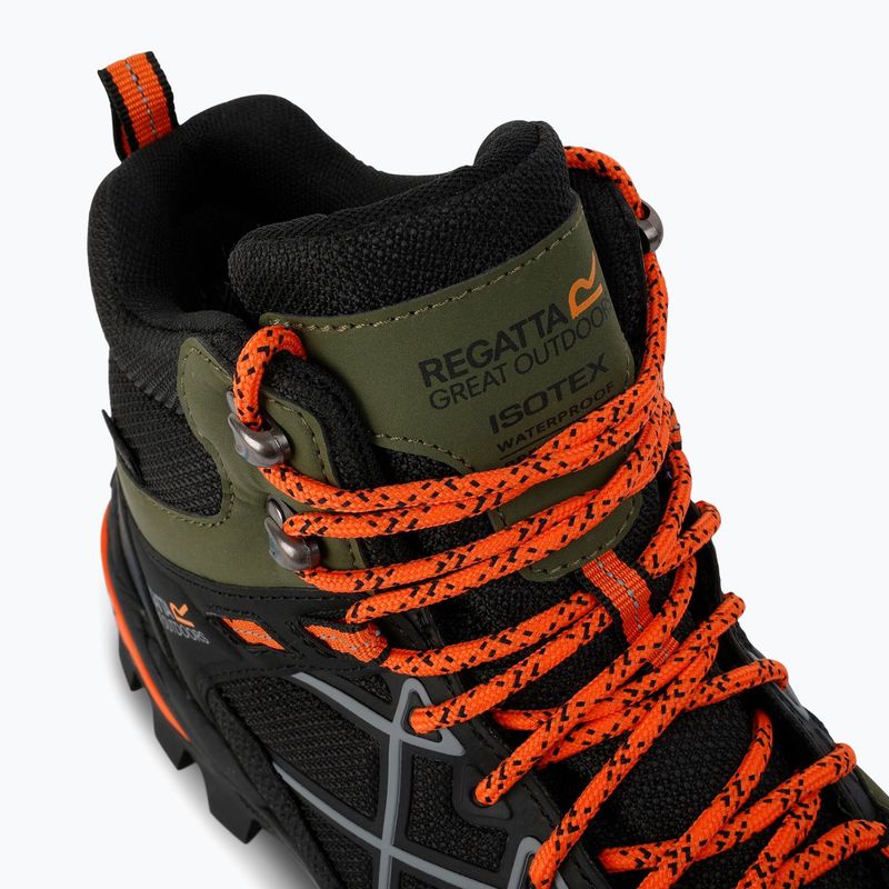 Férfi trekking cipő REGATTA Samaris III cypress green/blaze orange 13