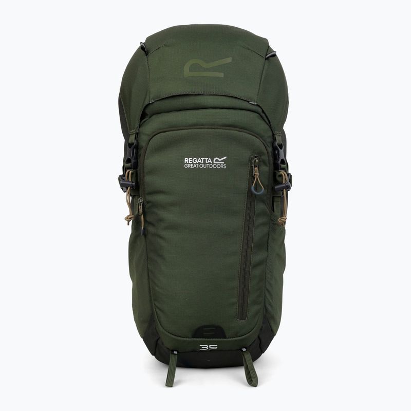 Trekking hátizsák REGATTA Highton V2 35 l dark khaki/four leaf clover