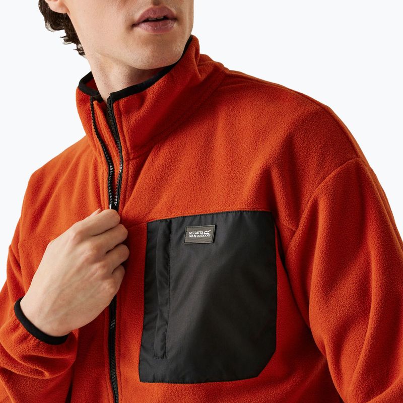 Férfi polár pulóver REGATTA Frankie Full Zip red ochre 4