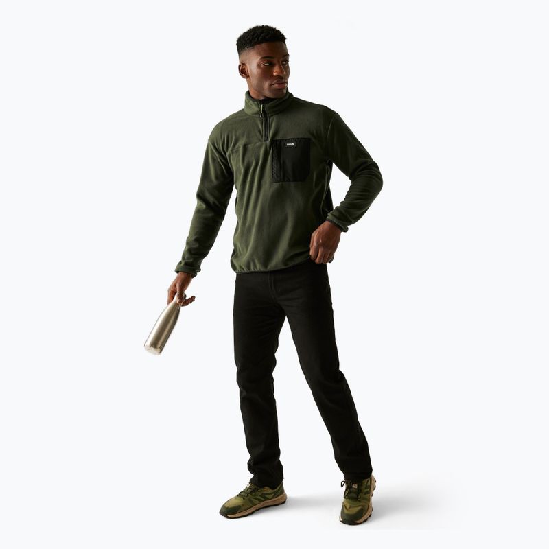 Férfi polárpulóver REGATTA Frankie Half Zip dark khaki 2