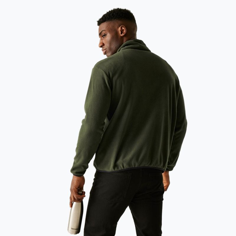 Férfi polárpulóver REGATTA Frankie Half Zip dark khaki 3