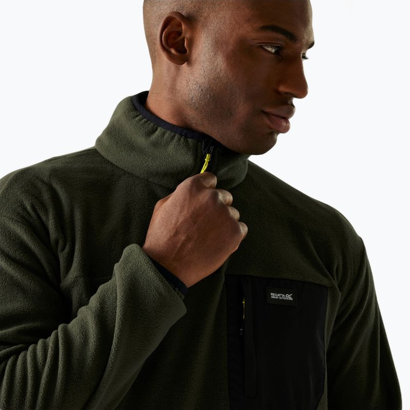 Férfi polárpulóver REGATTA Frankie Half Zip dark khaki 4