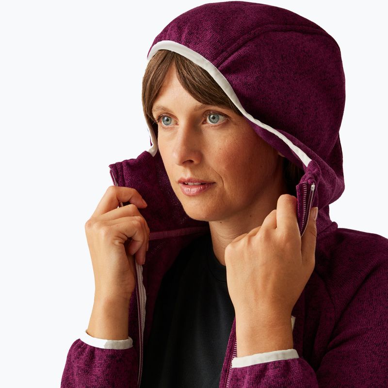 Női fleece kapucnis pulóver REGATTA Newhill II beaujolais/light vanília 4