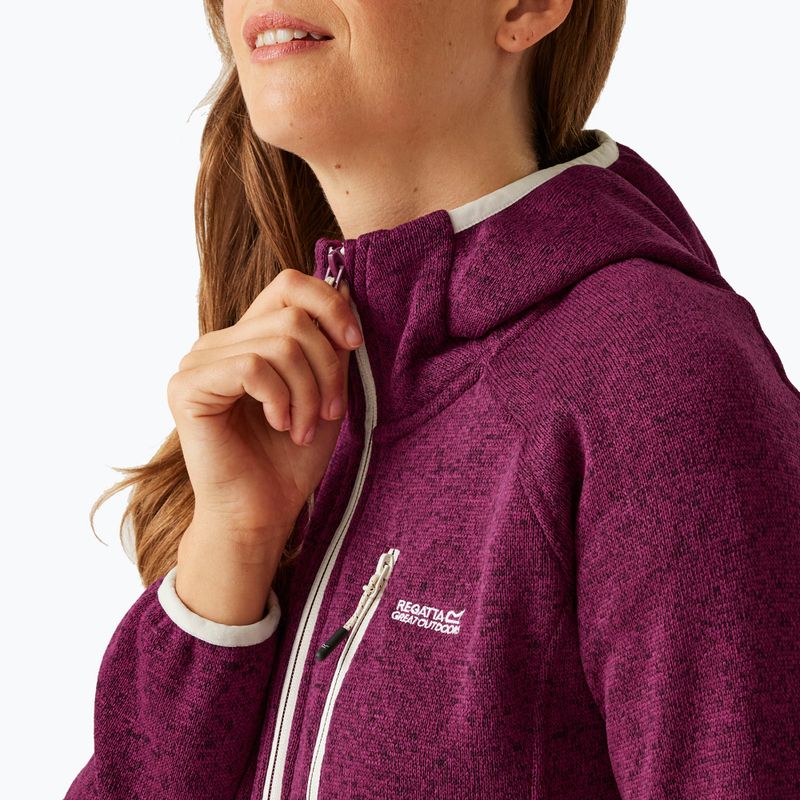 Női fleece kapucnis pulóver REGATTA Newhill II beaujolais/light vanília 5