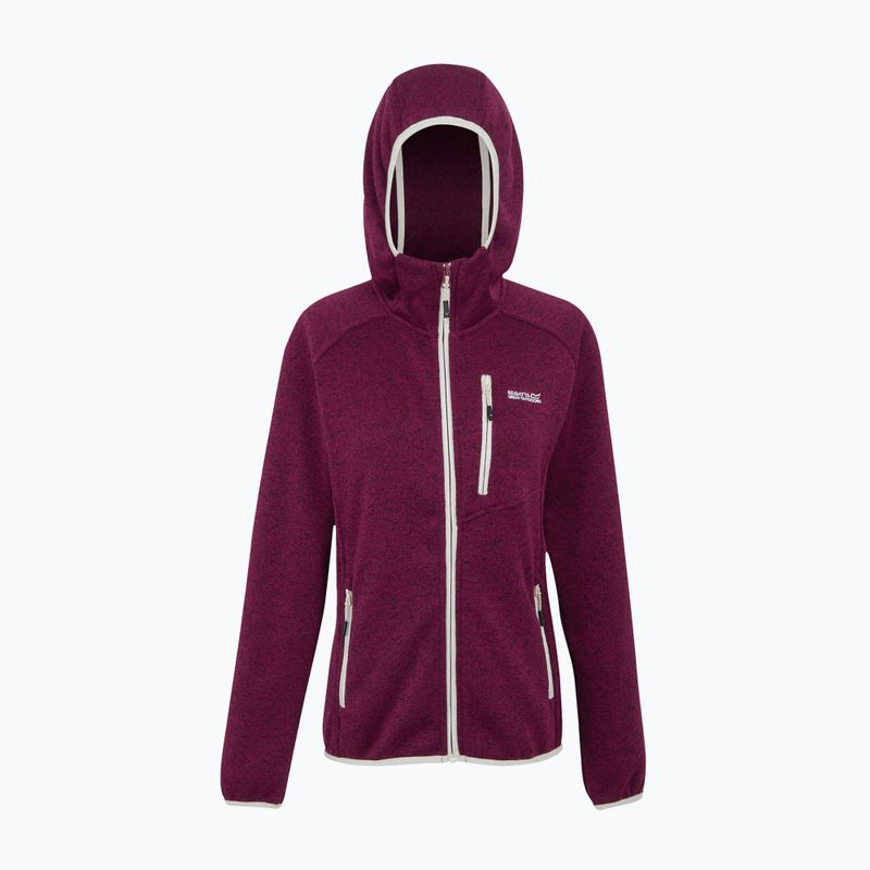 Női fleece kapucnis pulóver REGATTA Newhill II beaujolais/light vanília 7