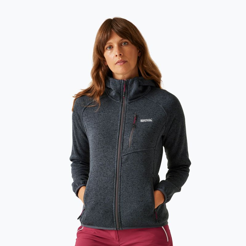 Női fleece kapucnis pulóver REGATTA Newhill II pecsét szürke/pop