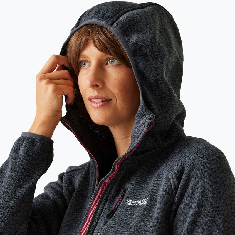 Női fleece kapucnis pulóver REGATTA Newhill II pecsét szürke/pop 4