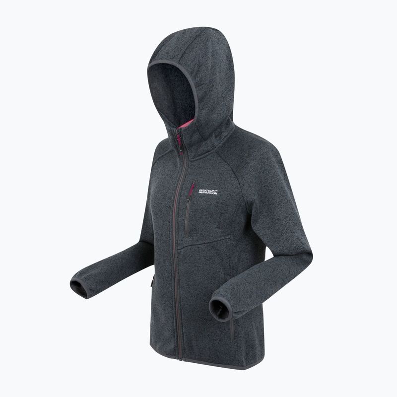 Női fleece kapucnis pulóver REGATTA Newhill II pecsét szürke/pop 9