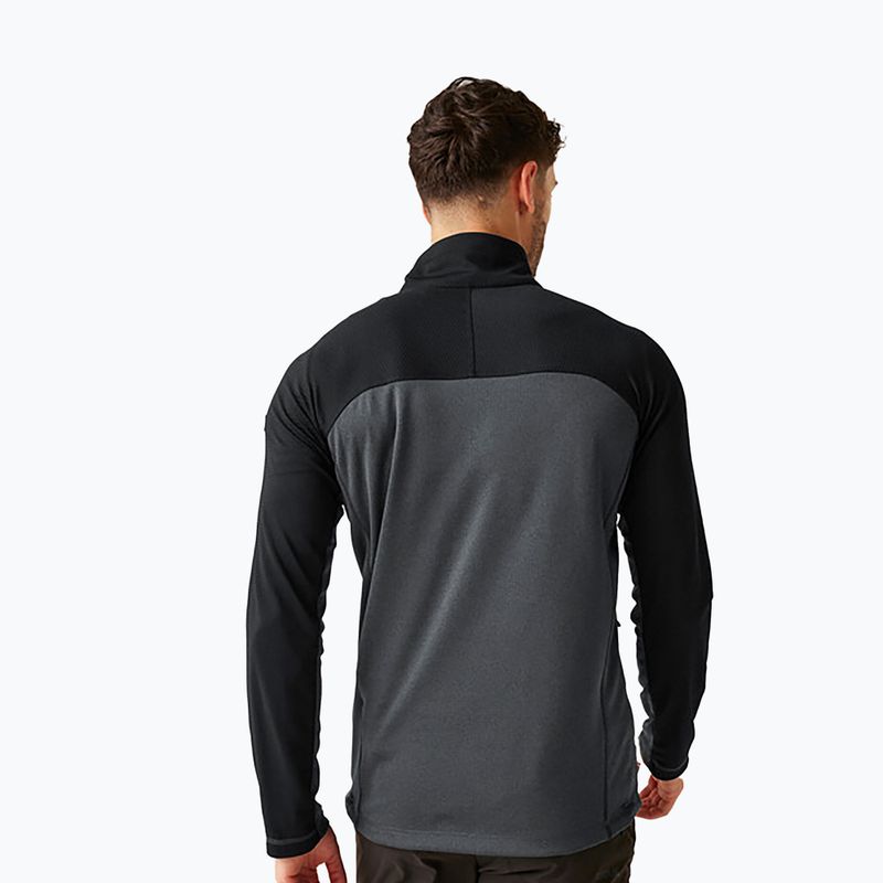 Férfi REGATT Highton Full Zip Midlayer Sweatshirt hamu/fekete 3