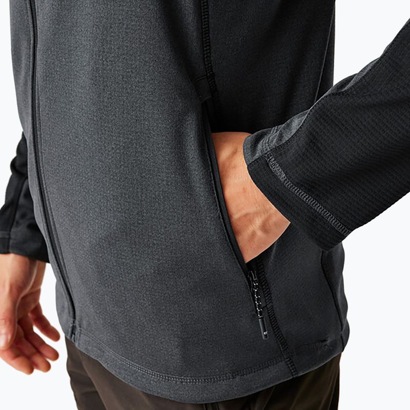 Férfi REGATT Highton Full Zip Midlayer Sweatshirt hamu/fekete 6