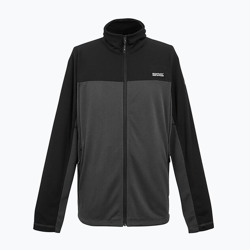 Férfi REGATT Highton Full Zip Midlayer Sweatshirt hamu/fekete 7