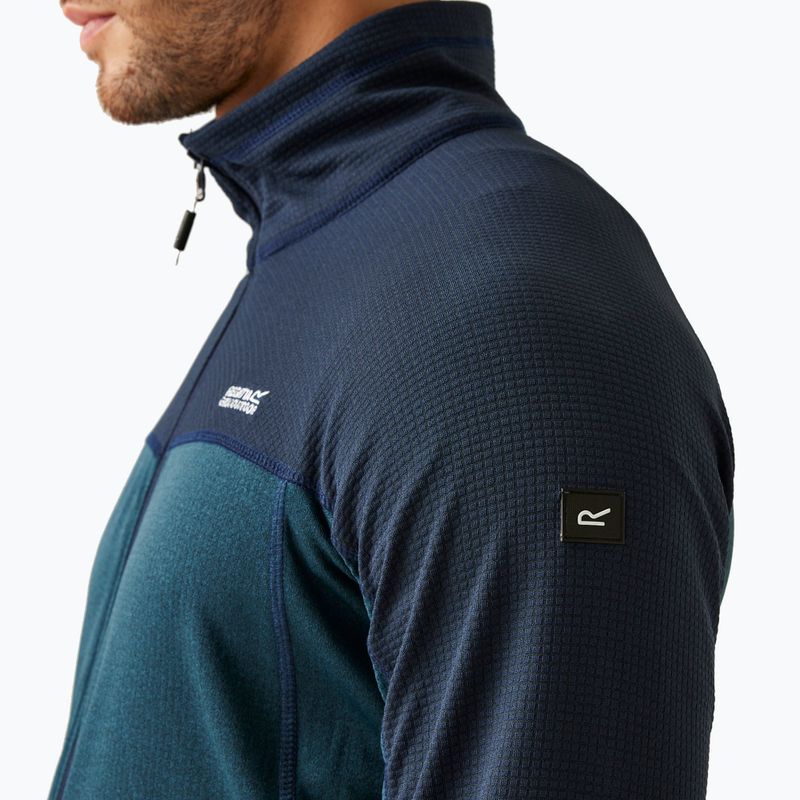 Férfi REGATT Highton Full Zip Midlayer melegítőfelső moonlight denim/navy 4
