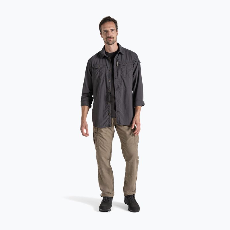 Férfi ing Craghoppers NosiLife Adventure Long Sleeved Shirt III black pepper 2