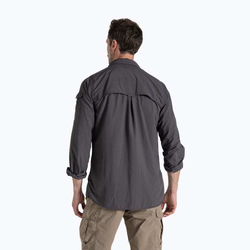 Férfi ing Craghoppers NosiLife Adventure Long Sleeved Shirt III black pepper 3