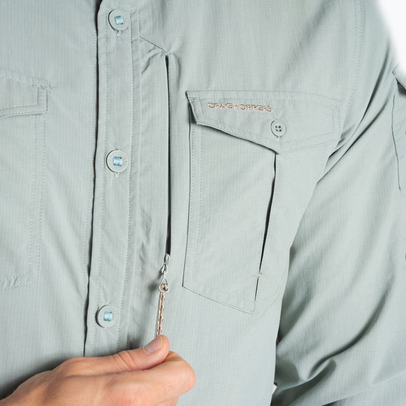 Férfi ing Craghoppers NosiLife Adventure Long Sleeved Shirt III lichen green 5
