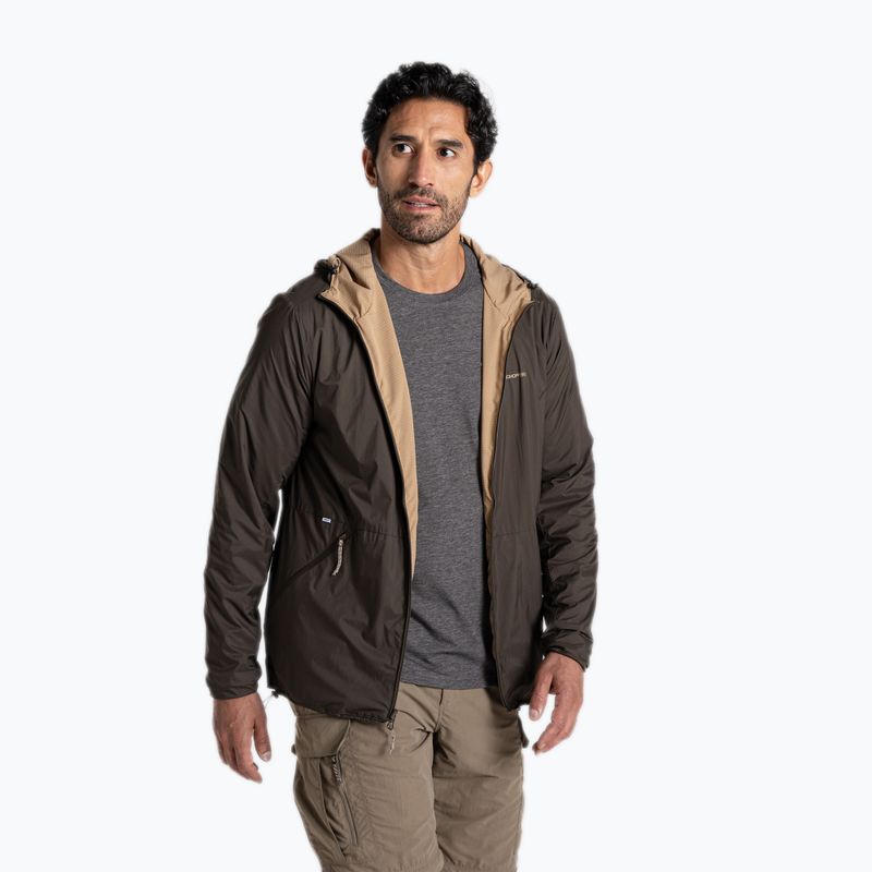 Férfi Craghoppers NosiLife Ovis Reversible Woodland zöld / földig érő szélkabát