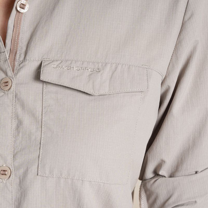 Női ing Craghoppers NosiLife Adventure Long Sleeved Shirt III soft mushroom 7