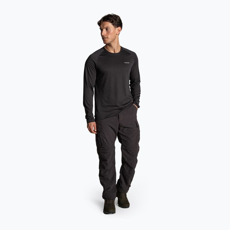 Férfi trekking hosszú ujjú póló Craghoppers NosiLife Nour Long Sleeve dark iron 2