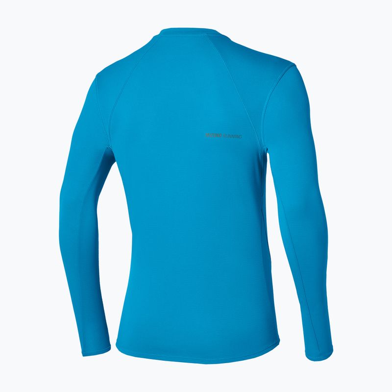 Férfi futó hosszú ujjú póló Mizuno Tech Thermal Charge Breath Thermo Long Sleeve Tee blue jewel 2