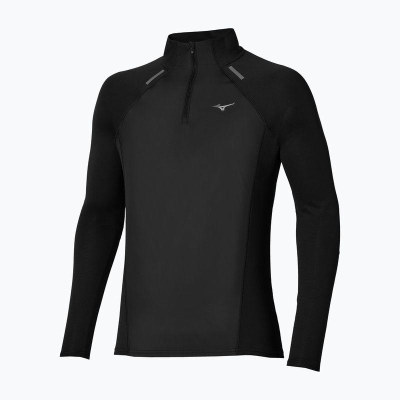 Férfi futó hosszú ujjú póló Mizuno Active Dryaeroflow Hybrid Long Sleeve Top Black