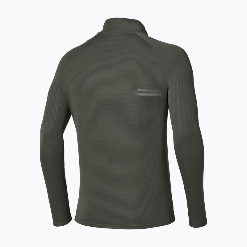 Férfi futó hosszú ujjú póló Mizuno Active Dryaeroflow Hybrid Long Sleeve Top Forest Night 2