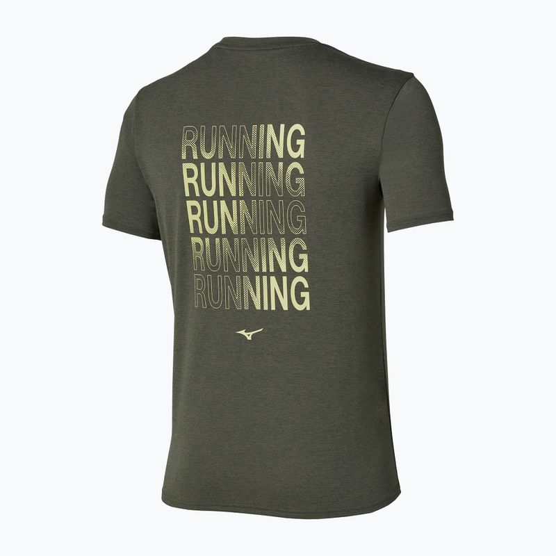 Férfi futó póló Mizuno Core Run Short Sleeve Tee forest night 2