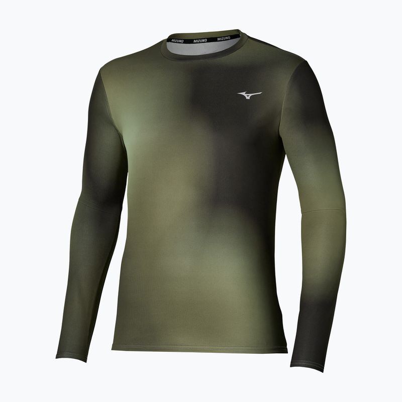 Férfi futó hosszú ujjú póló Mizuno Core Graphic Long Sleeve Tee Forest Night