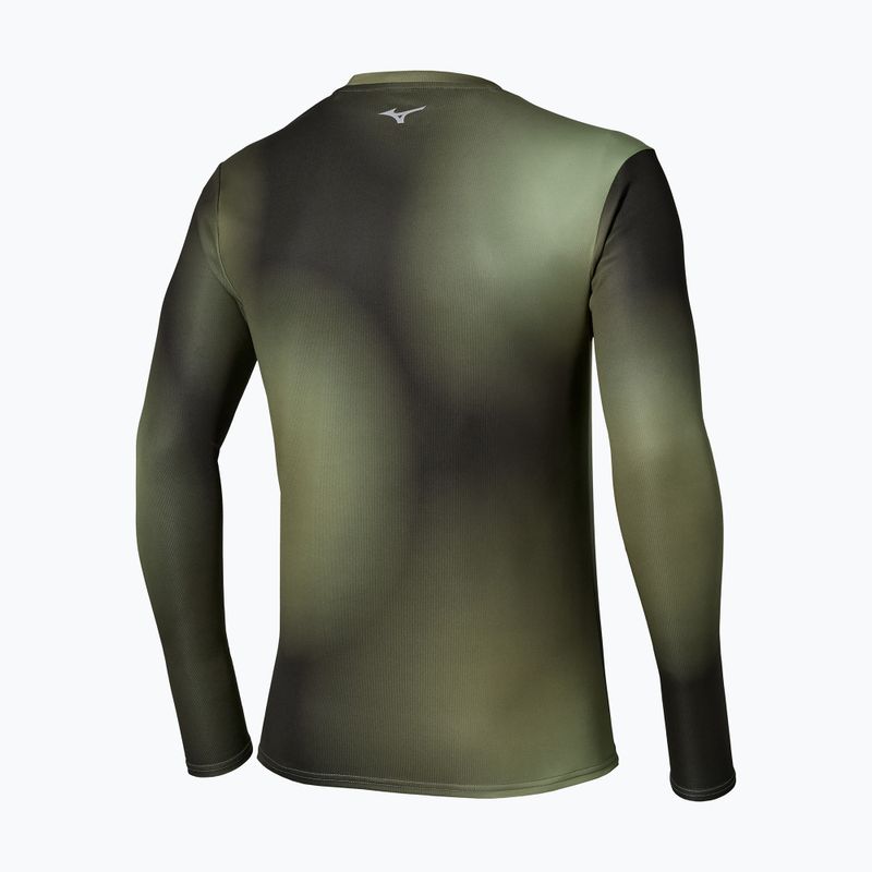 Férfi futó hosszú ujjú póló Mizuno Core Graphic Long Sleeve Tee Forest Night 2