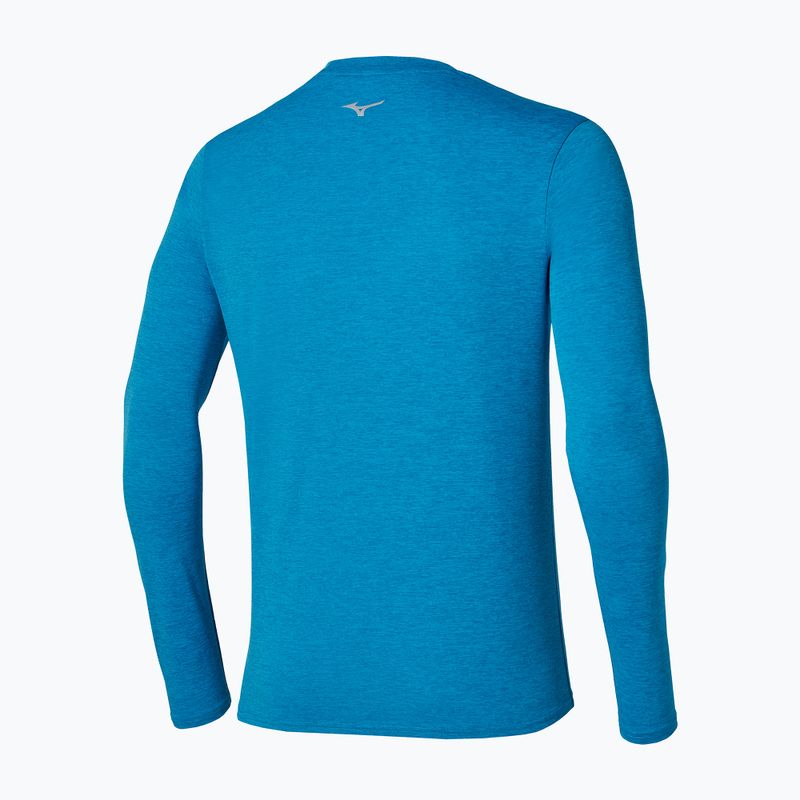 Férfi futó hosszú ujjú póló Mizuno Core Impulse Long Sleeve Tee blue jewel 2