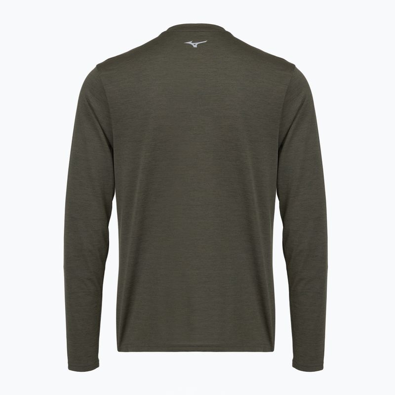 Férfi futópulóver Mizuno Core Impulse Half Zip Long Sleeve Tee forest night 2